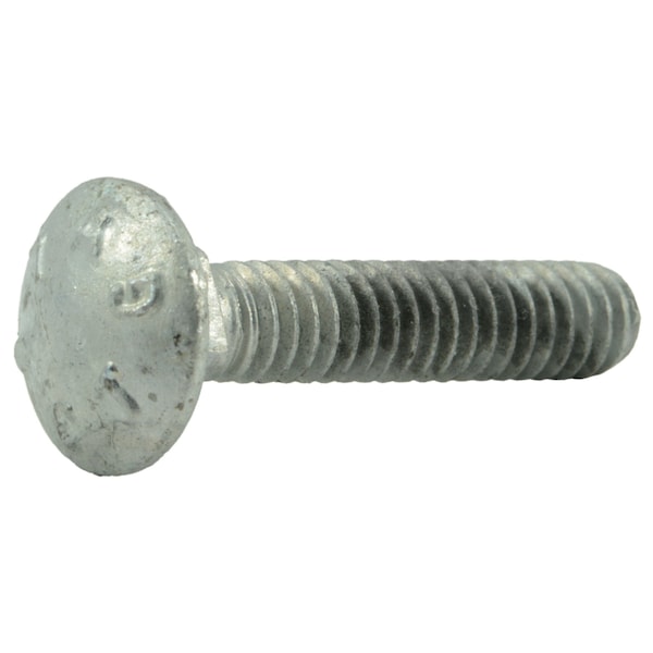 Midwest Fastener Carriage Bolt, Square Neck, 20 (Coarse), 1-1/4 in L, Steel, Hot Dipped Galvanized, 25 PK 35183 - main